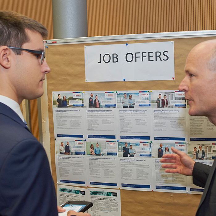 KSOP student looking at job offers