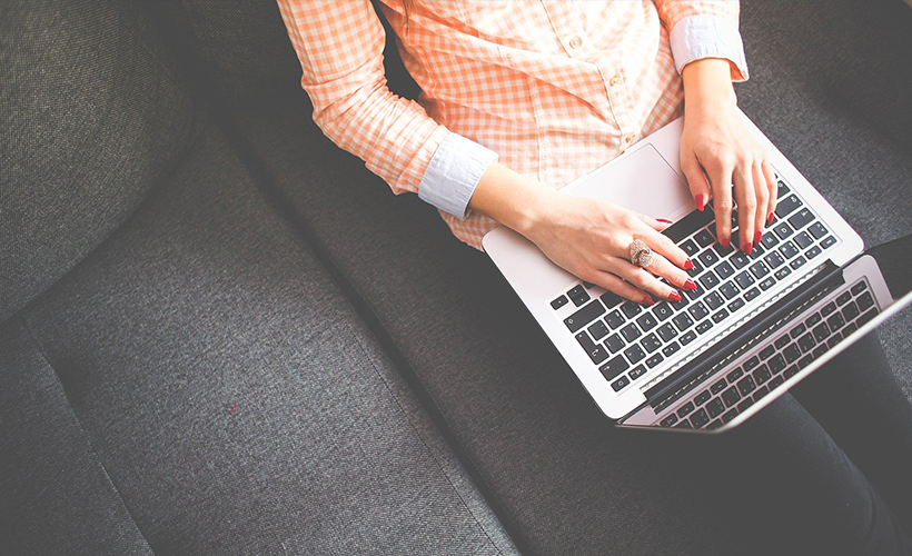 Woman with laptop