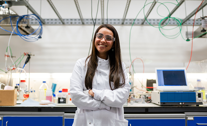 Female researcher