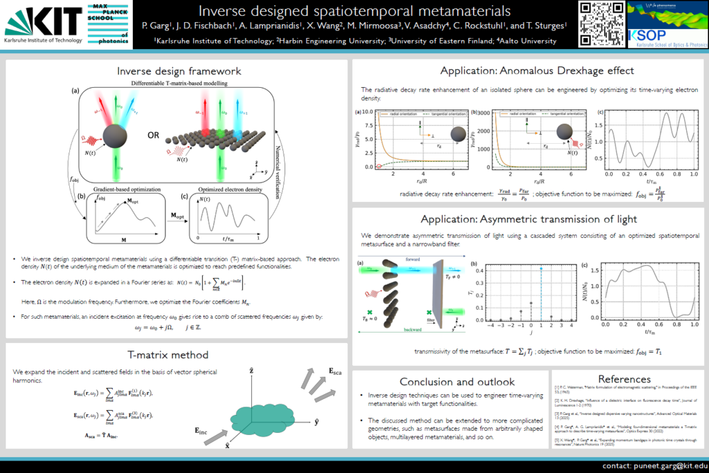 Poster "Inverse Designed Dispersive Spatiotemporal Metasurfaces"